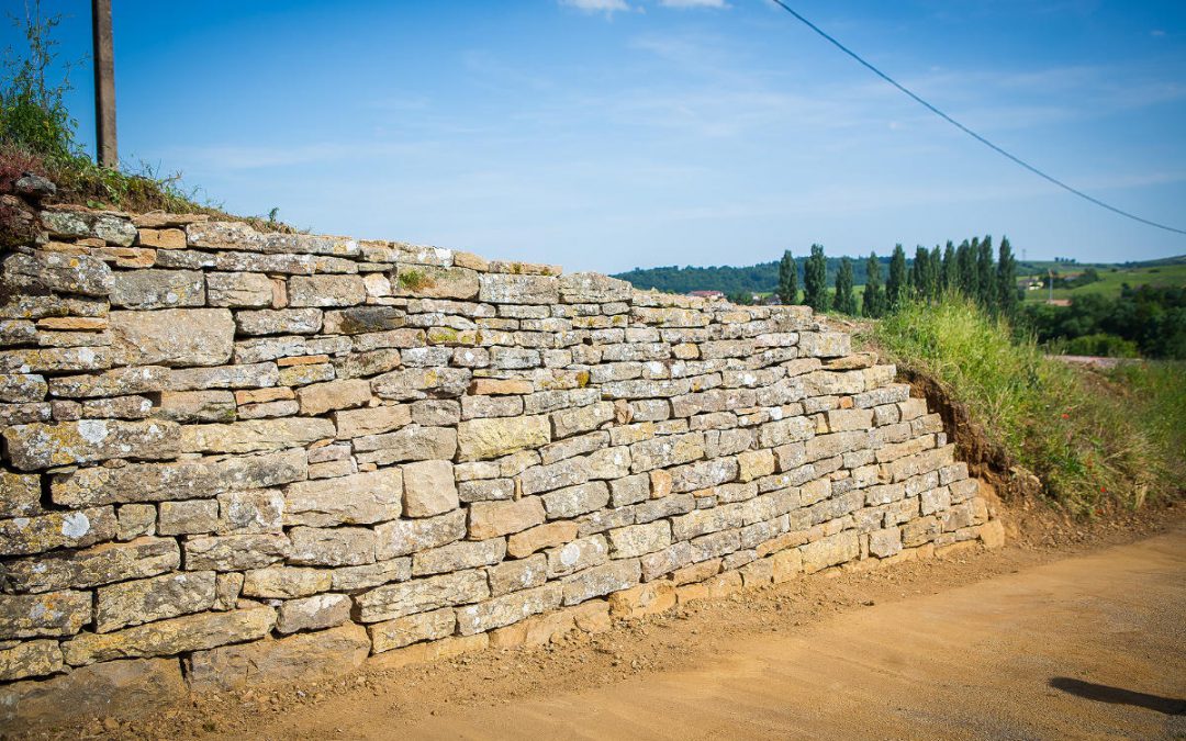 Mur de soutènement à Davayé (71)