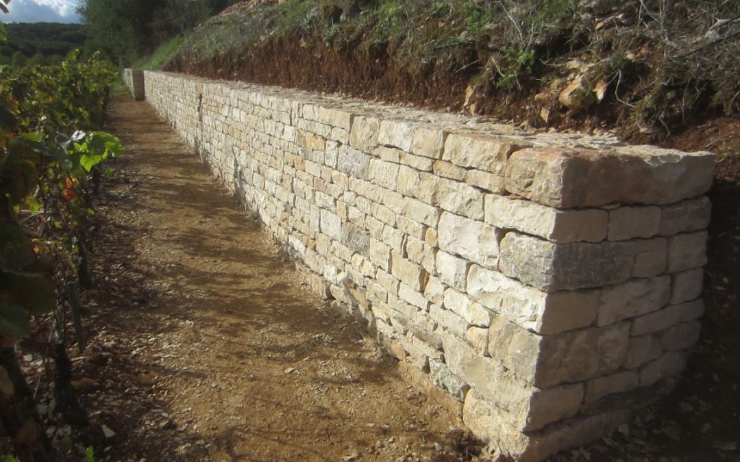 Création d&rsquo;un mur de soutènement à Vosne Romanée (21)